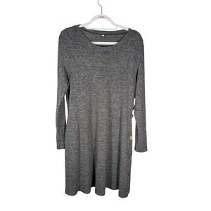 Womens Heather Gray Knit Dress